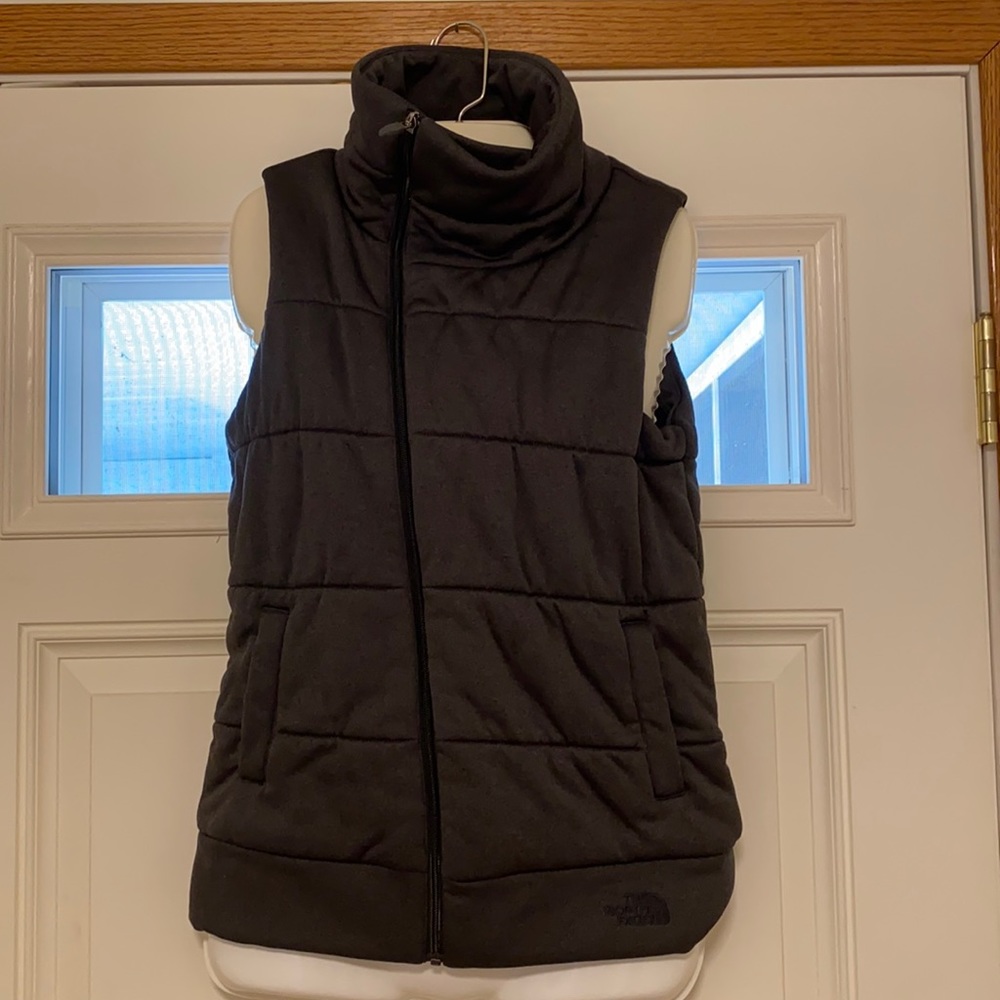 The North Face padded gray vest